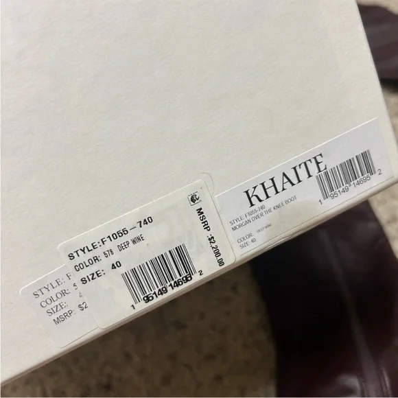 KHAITE Morgan over the knee burgundy boots - Picture 11 of 12